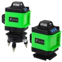 Poziomica Laserowa Płaszczyznowa 4D 16 Linii Torba 2 Akumulatory Zielona